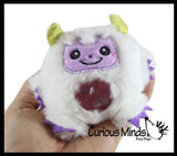 1 Plush Yeti Creature Bead Filled Squeeze Stress Balls
