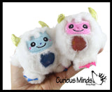 1 Plush Yeti Creature Bead Filled Squeeze Stress Balls