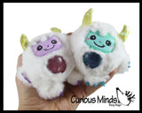 1 Plush Yeti Creature Bead Filled Squeeze Stress Balls