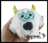 1 Plush Yeti Creature Bead Filled Squeeze Stress Balls