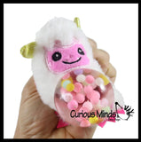 1 Plush Yeti Creature Bead Filled Squeeze Stress Balls