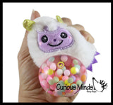 1 Plush Yeti Creature Bead Filled Squeeze Stress Balls