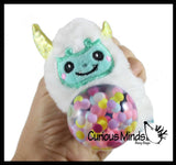 1 Plush Yeti Creature Bead Filled Squeeze Stress Balls