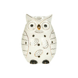6" White Ceramic Standing Owl w/LED Light