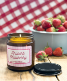 Rhubarb Strawberry, Summer, Spring PURE Soy Candle 8oz