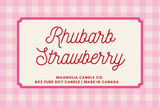 Rhubarb Strawberry, Summer, Spring PURE Soy Candle 8oz
