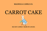 Carrot Cake - Easter candle | Summer | Spring Candle 8oz