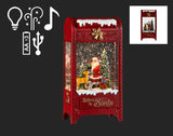 9.5" LED Mailbox Snowglobe w/Santa