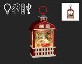 9.5" Red Barn Snow Globe w/Truck, House & LED Lights