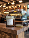 Coffee House- Latte Candle- Clear Jar, 8oz Soy Candle