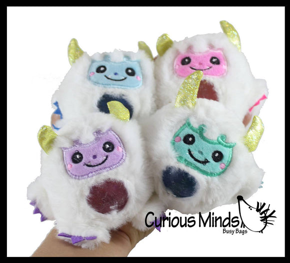 1 Plush Yeti Creature Bead Filled Squeeze Stress Balls