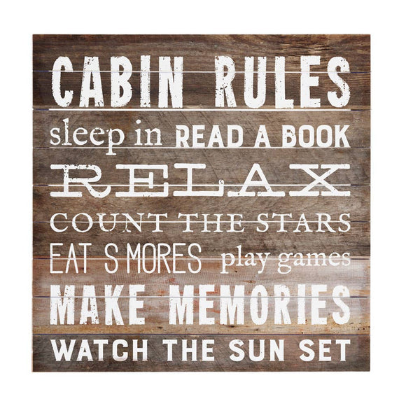 Cabin Rules Sign