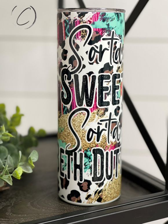 Sorta Sweet Sorta Beth 20oz UV Blue Skinny Tumbler