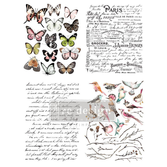 Parisian Butterflies Decor Transfer