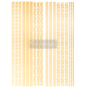 Gilded Inlay Scrolls Decor Tansfer