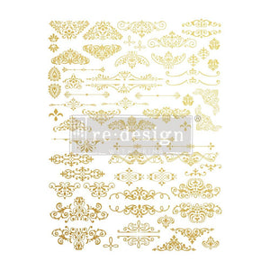 Gilded Ornate Flourishes Decor Tansfer