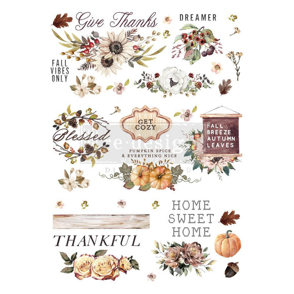 Thankful Autumn Decor Transfer