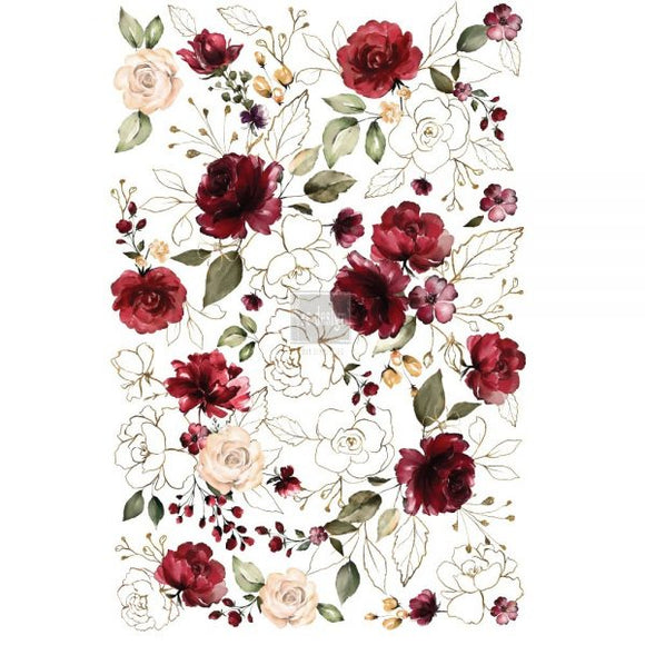 Midnight Floral Decor Transfer