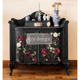Midnight Floral Decor Transfer