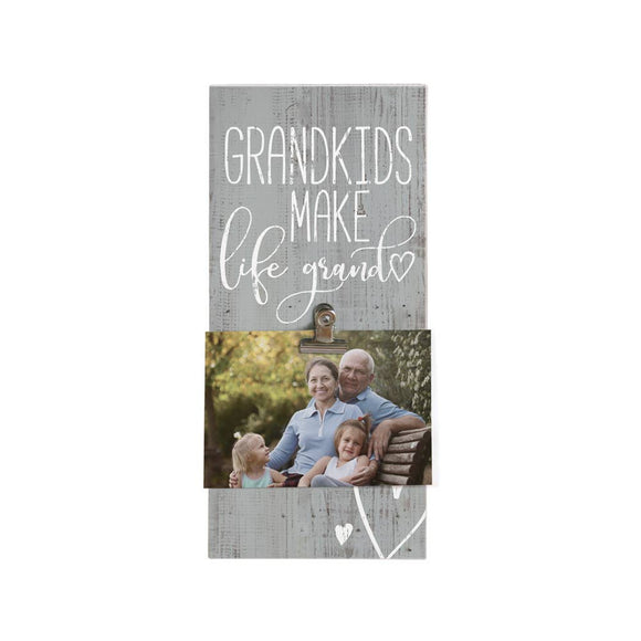 Grandkids Make Life Grand Photo Sign