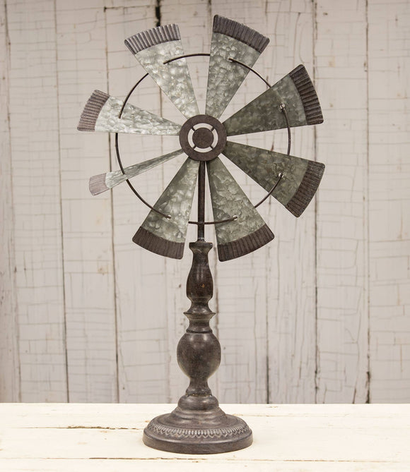 Rustic Windmill Pedestal