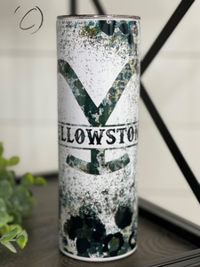 Yellowstone Inspired Rustic Leopard 20oz Skinny Tumbler