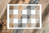 Buffalo Check 10x14' Stencil- Funky Junk