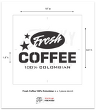 Fresh Coffee Stencil- Funky Junk