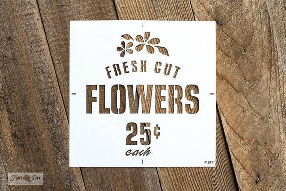 Fresh Cut Flowers Stencil- Funky Junk