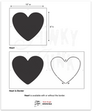 Hearts Outline Stencil- Funky Junk