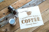 Homestead Coffee Stencil- Funky Junk
