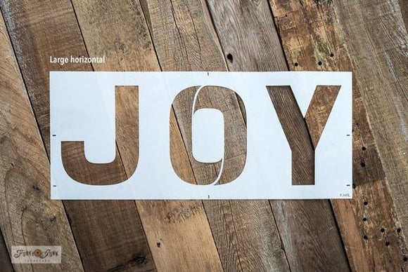 Joy Stencil Large Horizontal- Funky Junk