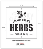 Locally Grown Herbs Stencil- Funky Junk