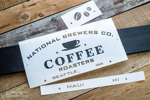 National Brewers Coffee Stencil- Funky Junk
