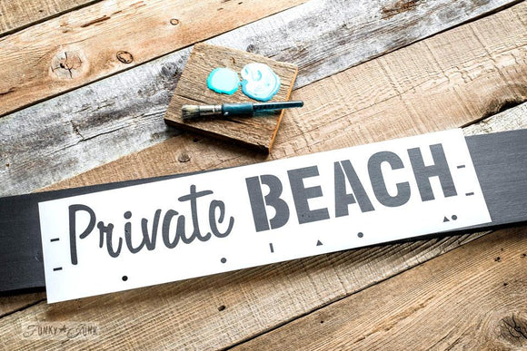 Get Away Beach Stencil- Funky Junk