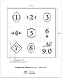 Vintage Crock Numbers Stencil- Funky Junk