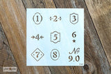 Vintage Crock Numbers Stencil- Funky Junk