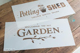 Welcome to My Garden Stencil- Funky Junk