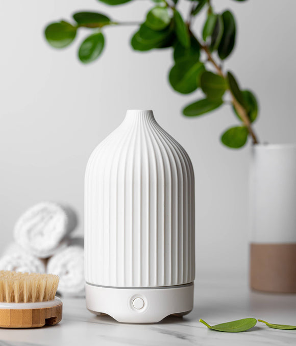 Straigh Line White Ceramic Glass Diffuser