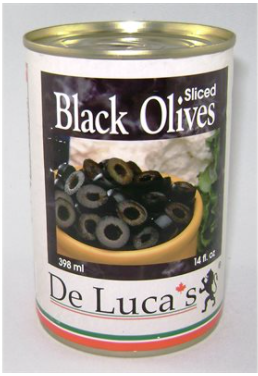 Deluca's Sliced Black Olives