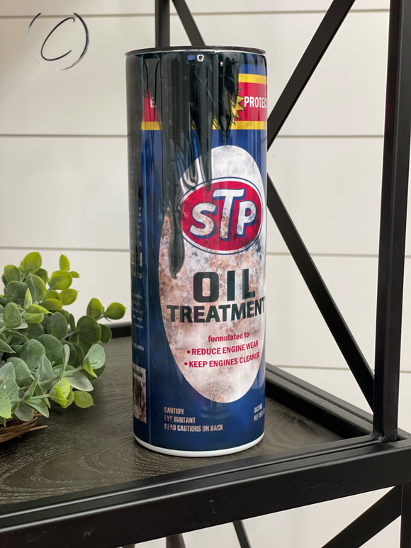 STP Oil Treatment Inspired 20oz Skinny Tumbler