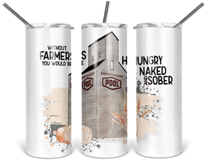 Farmers 20oz Skinny Tumbler | Saskatchewan Tumbler | Farm