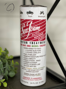 Sea Foam Motor Treatment Inspired 20oz Skinny Tumbler