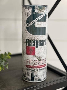 Cummins Fleetguard Filter Inspired 20oz Skinny Tumbler