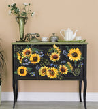 Sunflower Fields Decor Transfer