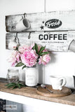 Fresh Coffee Stencil- Funky Junk